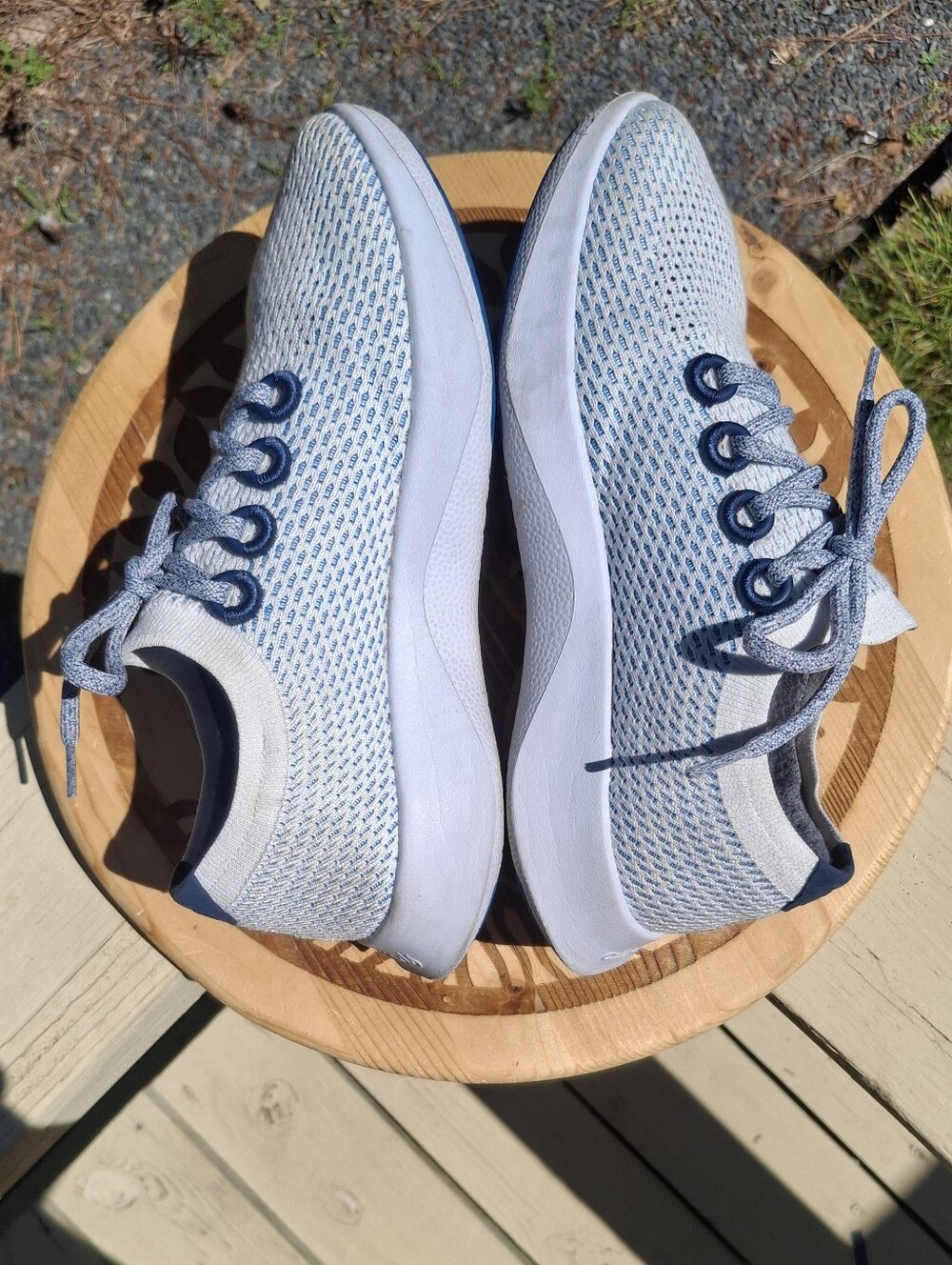 Allbirds Women's Tree Dasher TD Athletic Sneakers Blue Grey Knit Size 10 - Picture 3 of 9
